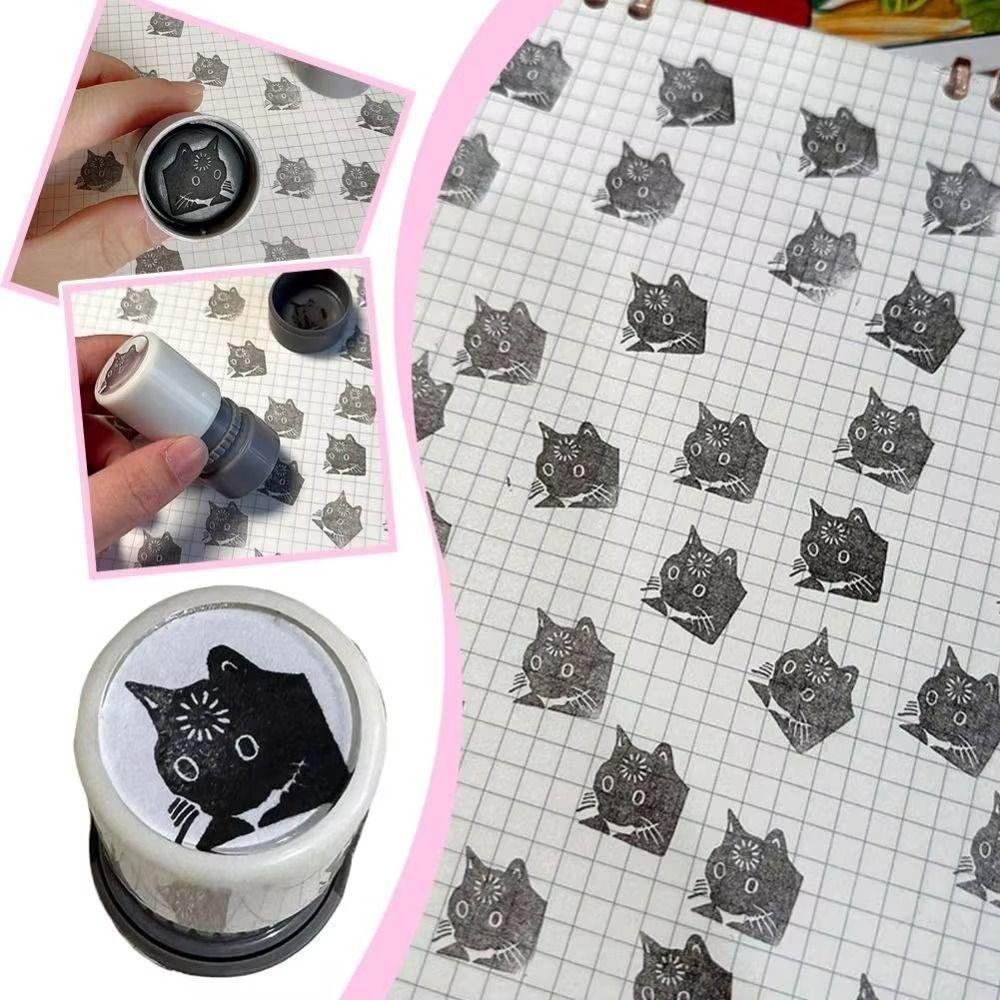 DIY Decoration Funny Kitten Seal Expression Downtime Cat Stamps  Hand Account Decoration