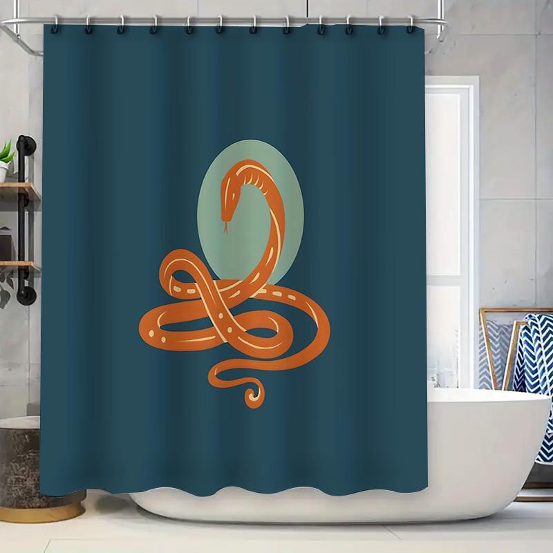 

Serpent Shower Curtain Gothic Horror Nature Decor Halloween Bathroom Set Dark Aesthetic Room Divider Vintage Spooky Wall Hanging 90x180cm