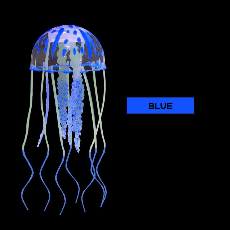 Artificial Swim Glowing Effect Jellyfish Aquarium Decoration Fish Tank Underwater Luminous Ornament