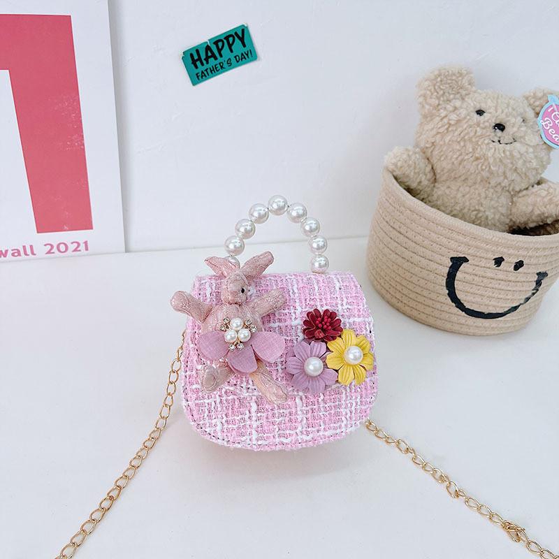 Adorable Mini Childrens Pearl Handbag Stylish Crossbody Bag For Girls