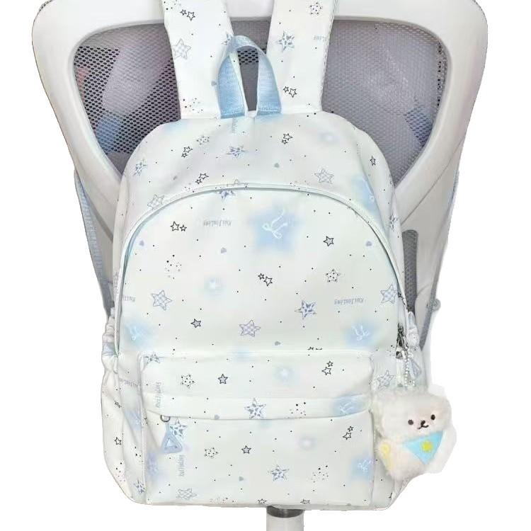 Schoolbag Korean Version Ins High-value Backpack, Junior High School and Junior High School Schoolbag, Casual Fresh and Sweet Large-capacity Backpack.