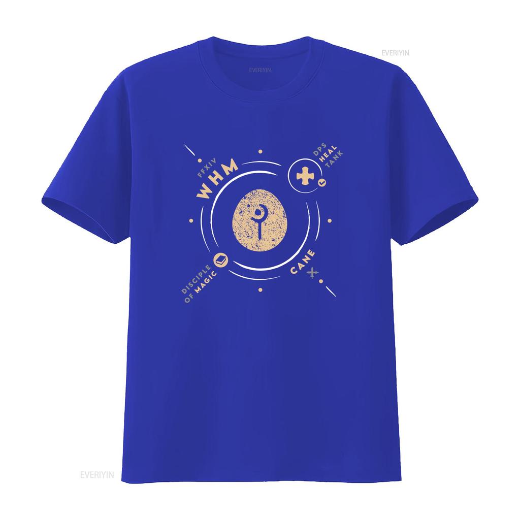 Whm Life Ffxiv Inspired White Mage Healer Job Ff14 Mmo Gamer T Shirt DPS Heal Tank Cane Design Vintage Washed Casual Graphic