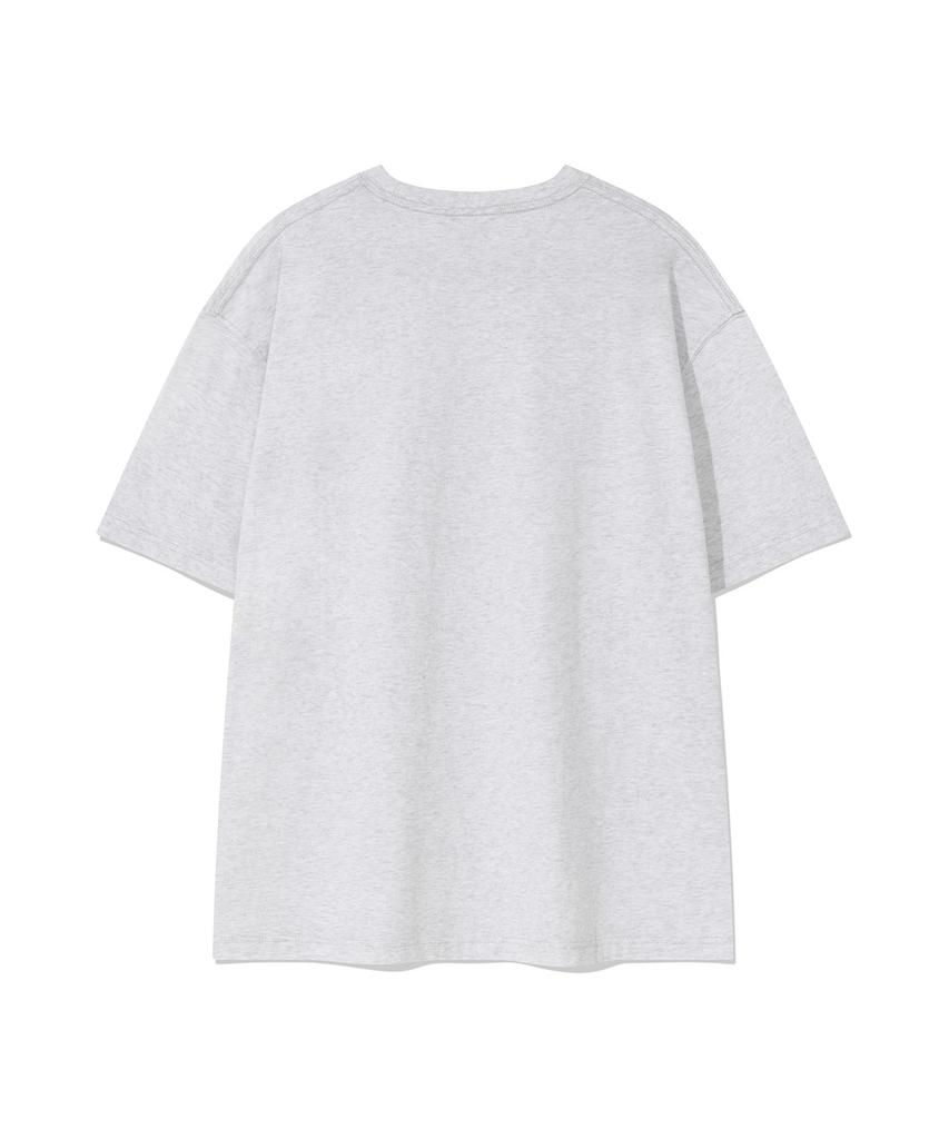WACKY WILLY Kiki Vacation Graphic Short Sleeve T-Shirt Light Grey
