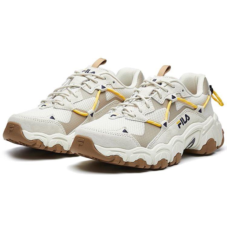 Fila Fluid Trendy Sports Breathable Low-Top Lifestyle Shoes Women Sneaker Gray White Yellow F12W034129FTS