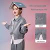 ASK JUNIOR Girls' Two-Piece Set: Lapel Jacket and Wide-Leg Culottes