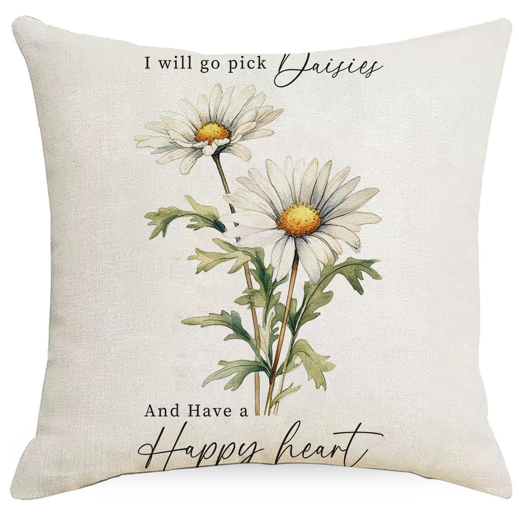 New Vintage Floral Print Pillowcase Home Living Room Sofa Cushion Pillowcase