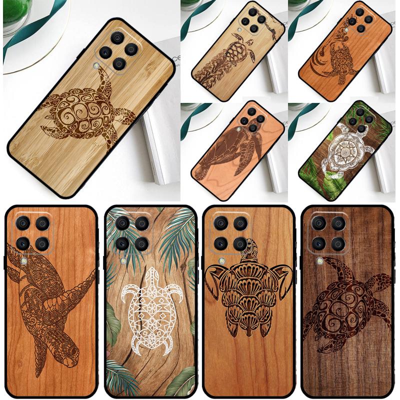 Turtle Wood Pattern Cover For Samsung Galaxy M11 M51 M31 M33 M13 M23 M53 M15 M55 M14 M34 M54 M20 M32 M52 Case