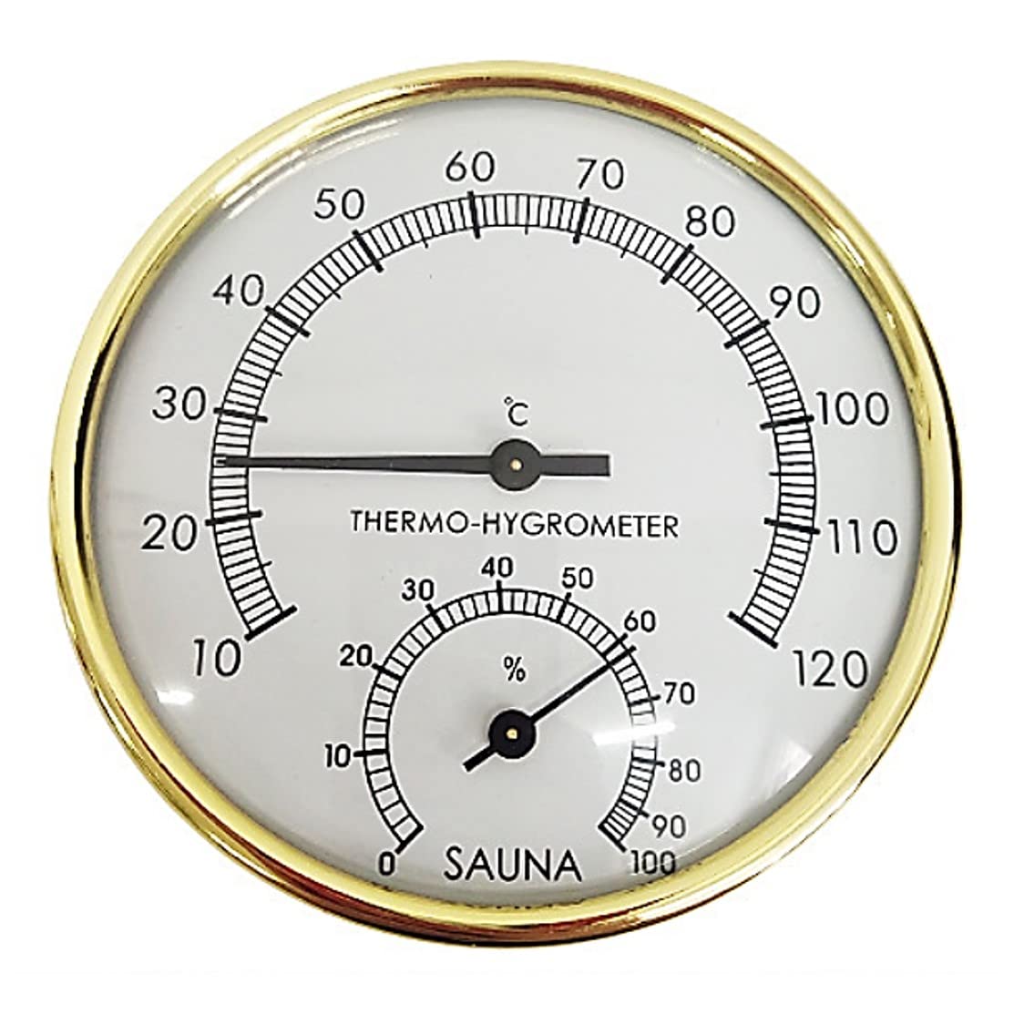 

ST TS Sauna Thermometer/Hygrometer, Analog, Hygrometer, Thermometer, Wall-Mounted, Easy-to-Read, Waterproof, for Baths, Hot Springs, and Sauna Rooms