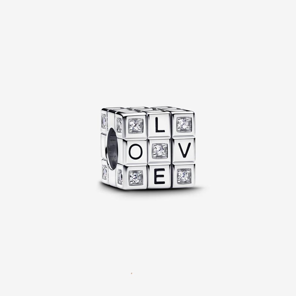 925 Silver Rubik Cube Rotatable Chrams Pendents Creative Stainless Funny Beads Metal DIY Bracelet Keychain Fine Jewelry
