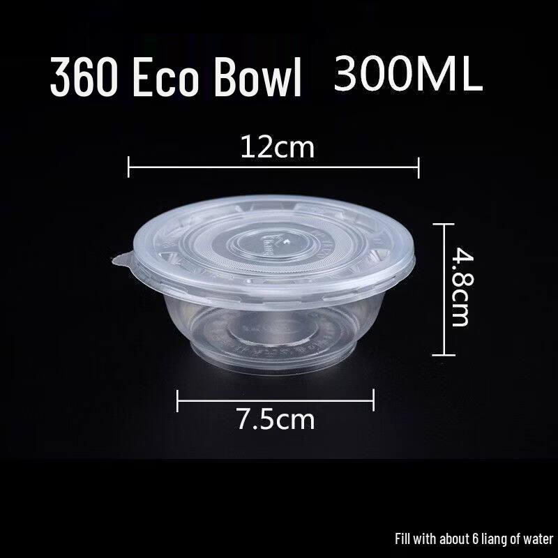 Disposable Transparent Plastic Round Bowl
