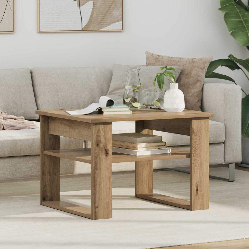 Artisan Oak Coffee Table 64 X 54 X 44 Cm Engineered Wood