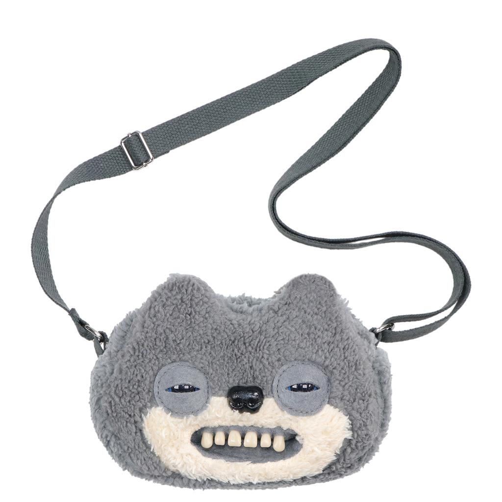 Fluffy Crossbody Bag Wide Eyed Weirdo Screech Dolls Ugly Tooth Monster Plush Toys Big Head Furry Backpack Gifts