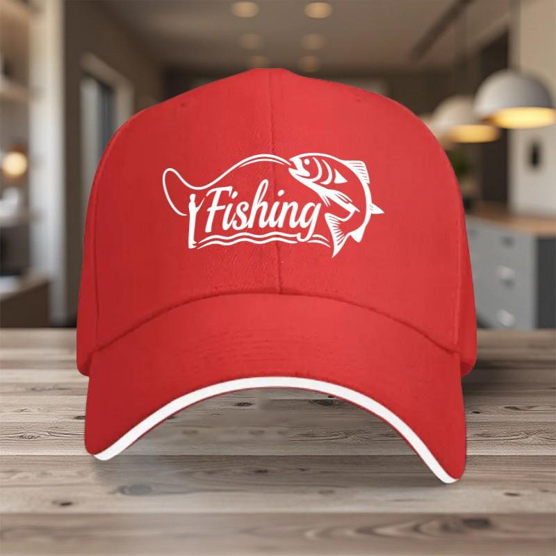 Fishing Graphic Print Baseball Cap Unisex Adjustable Polyester Casual Outdoor Sports Cap