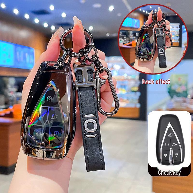 High-End Metal Key Cover for Changan Qiyuan A07 2025, A06 New Energy, and A05/A07 with Buckle