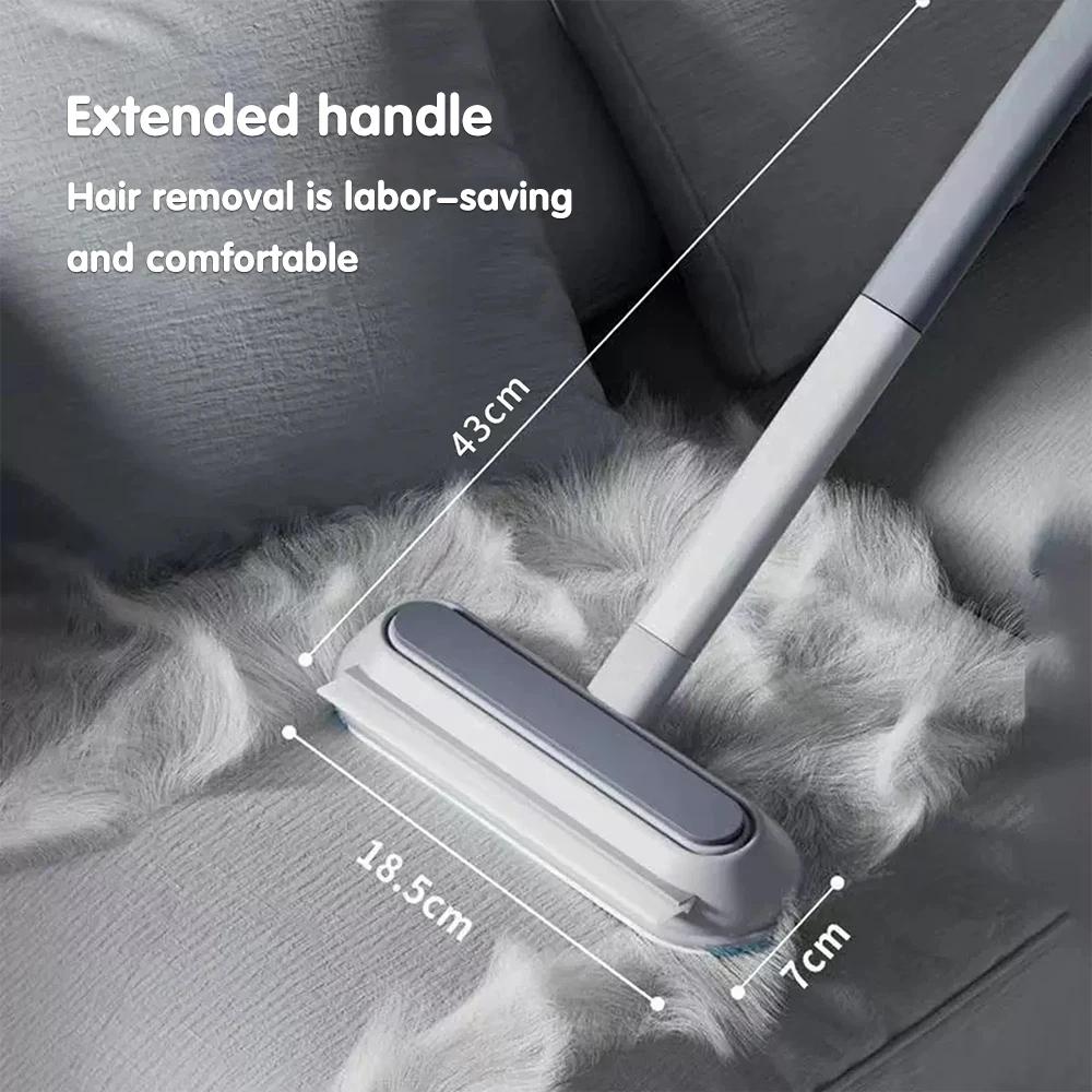 3-in-1-Bürste zur Tierhaarentfernung, langer Griff, Fensterreinigungsbürste, Reinigungswerkzeug für Tierfell, manuelle Bürste zur Entfernung von Katzen- und Hundehaaren