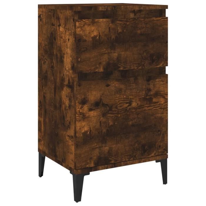 VidaXL Table de chevet chêne fumé 40x35x70 cm 819718