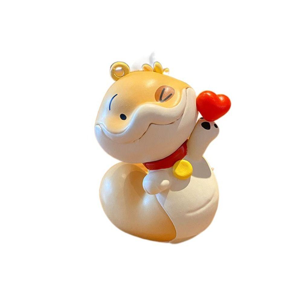 Chinese Style Cartoon Snake Figurines Traditional Car Interior Ornament Spring Festival