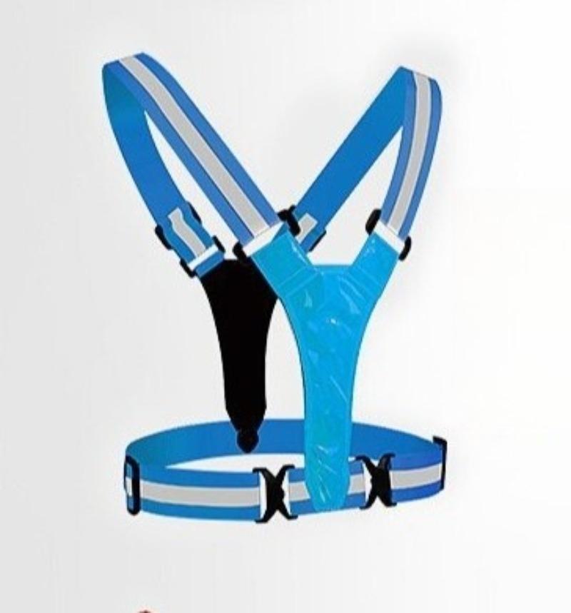 LED Running Vest USB Rechargeable Reflective Glowing Reflector Straps High Visibility Night Running Riding Clothing Elastic Band