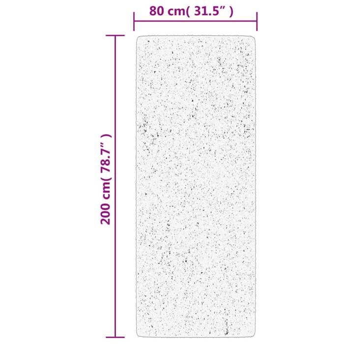 VidaXL Tapis HUARTE à poils courts doux et lavable gris 80x200 cm 375072