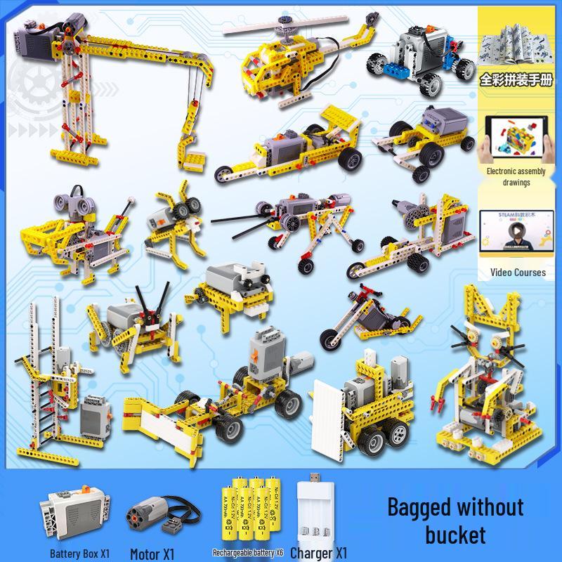 2025 Kinder-Robotik-Bausatz Kompatibel mit LEGO Technic 9686 - Elektrisches Pädagogisches Bausteinspielzeug