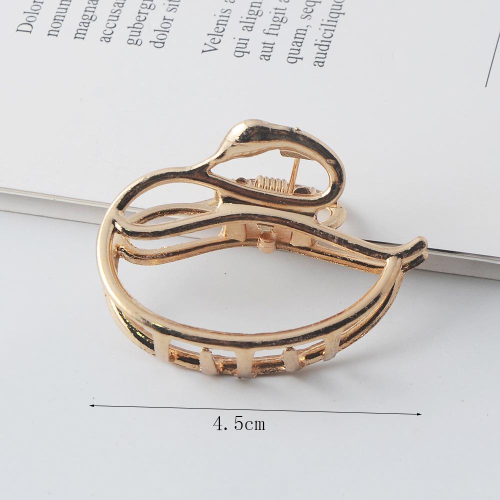 INS Minimalist Metal Claw Hairpin: Small & Medium Retro Hair Clip for European & American Styles, Korean Headwear
