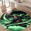 1pc Z-Zoro  Print Round Carpet Chair Round Carpet Suitable for Bedroom Living Room Home Decorative Carpet