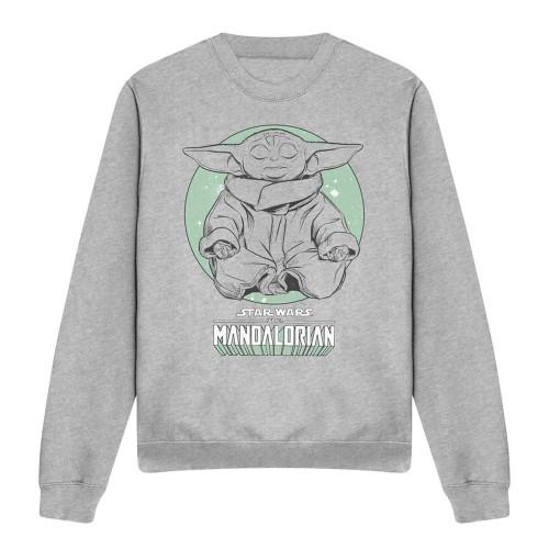 Star Wars: The Mandalorian Unisex Adult Relaxing Grogu Yoga Pose Sweatshirt