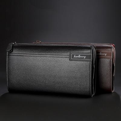 Cartera de Hombre con Cremallera Gran Capacidad Carteras Billetera Larga para Hombre Portatarjetas de Calidad