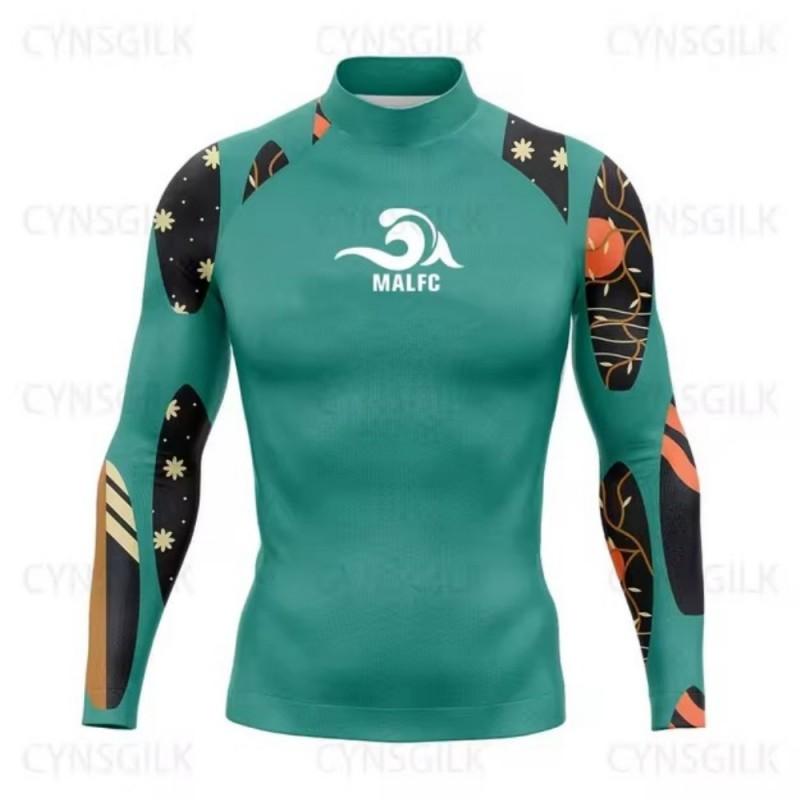 Rash Guard Bărbați UPF 50 cu Mânecă Lungă Tricou de Înot Surfing Scufundări Înot Sporturi Acvatice Uscare Rapidă Fibră de Bambus M