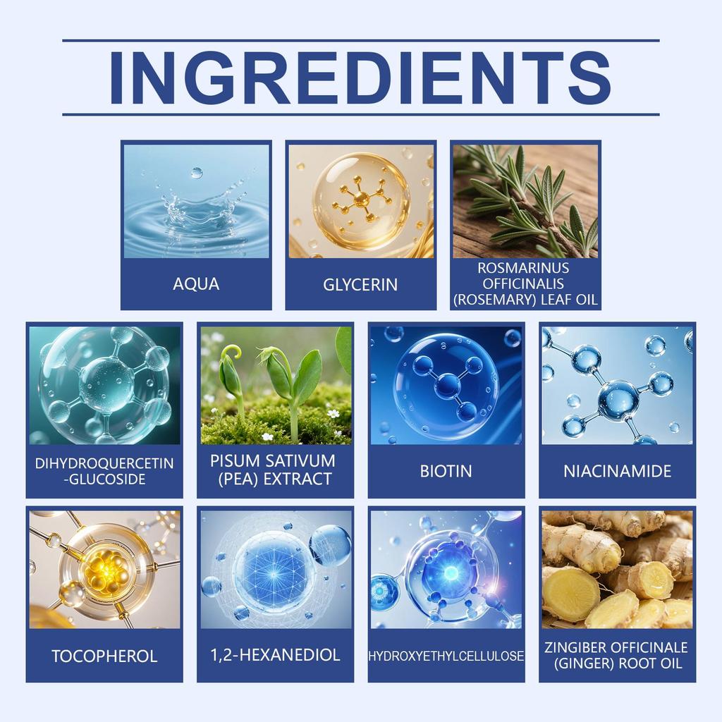 AMZ Rosemary Hair Growth Roll-On Serum – Moisturizing, Strengthening, Follicle Care for Healthy Hair, 30ml