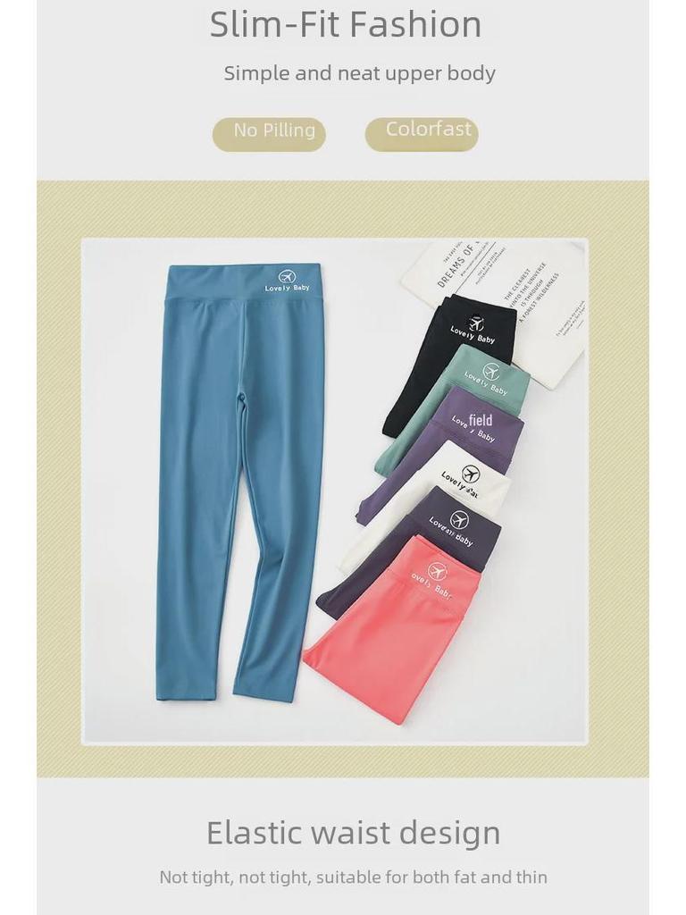 Nowe Dziewczęce Legginsy z Wzorem Skóry Rekina i Samolotami - Cienkie, Modne Spodnie w Stylu Wiosna/Lato dla Dzieci