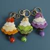 Handmade Car Key Chains Weaved Knitted Key Rings Funny Cartoon Hairball Key Chain  Gifts