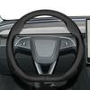 Suitable for Tesla Ultra-Thin Breathable Leather Steering Wheel Cover for Model 3 Y X S 2024