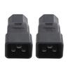 2pcs IEC320 C20 to IEC320 C21 Power Adapter Professional Plug and Play C20 to C21 Power Plug Adapter for UPS Power PDU