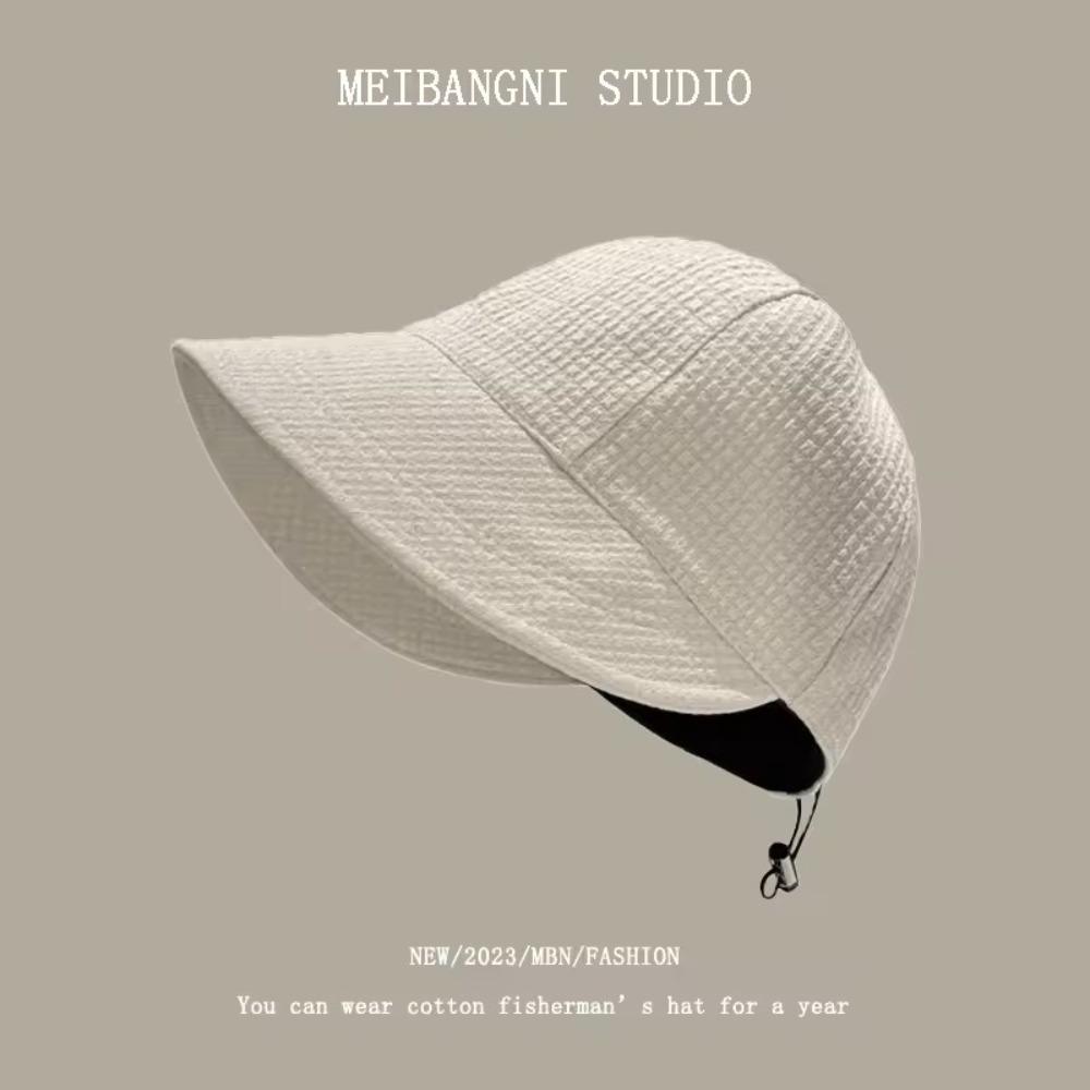 Waffle Sun Hat Foldable Peaked Cap Casual Fisherman Cap Summer