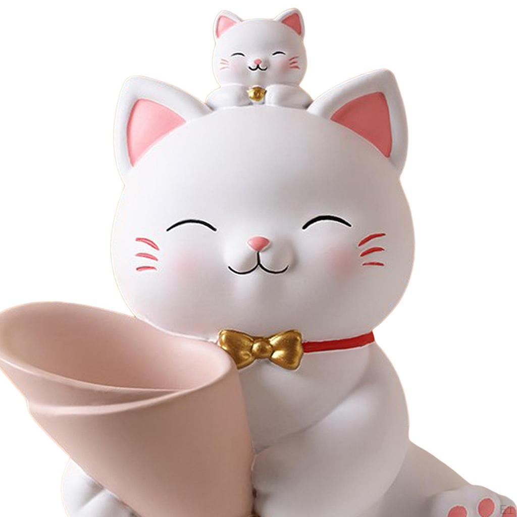 Minimalist Resin Cat Statue Figurines Planters Flower Pot Indoor Arrangements Vase for