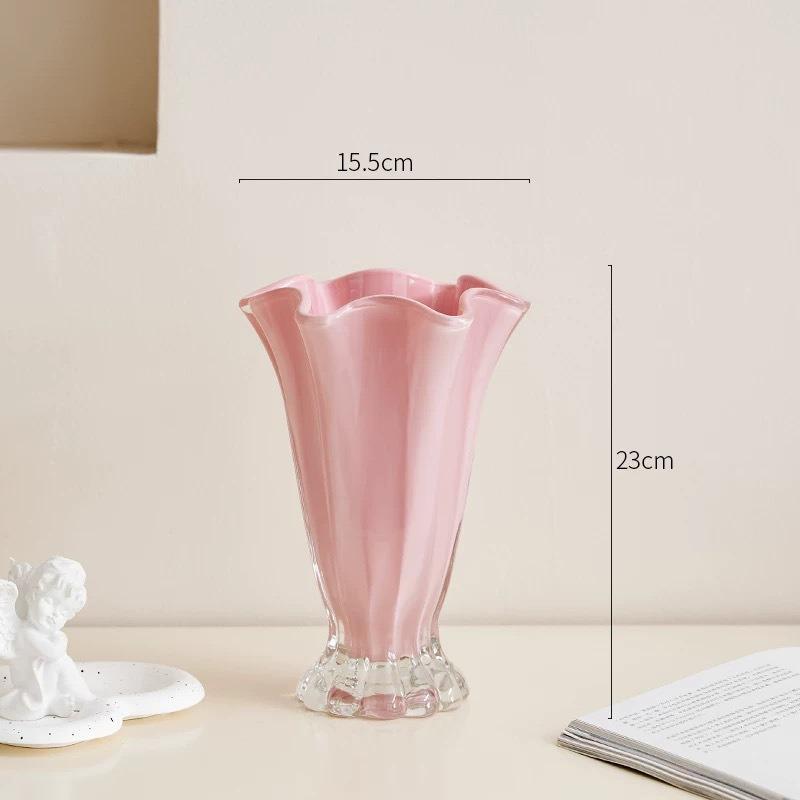 Elegante Dopamin-Farbe Blumenvase: Ins-Stil, leicht zu kombinieren für die Wohnzimmergestaltung