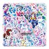 50 Unicorn Rainbow Horse Laser Stickers - Cute Holographic Hearts for Fridge, Diary, and Computer