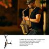 Folding Saxophone Stand Tripods Floor Alto Tenor Saxophone Rack Adjustable String Instrument Holder Easy To Use