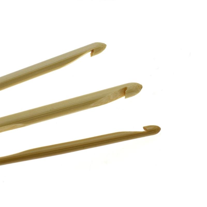 12Pcs Wood Crochet Hook with Cable 3.0mm-10mm Wood Circular Knitting Needle Afghan Crochet Hook Tunisian Crochet Hook