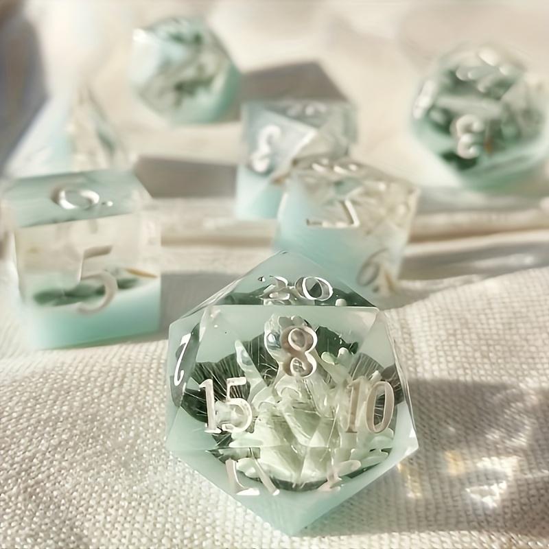 1 set de matrițe pentru zaruri în formă de 7 Matrițe din silicon octahidrice 3D fără cusături Potrivite pentru turnare cu rășină și epoxid Meșteșug handmade