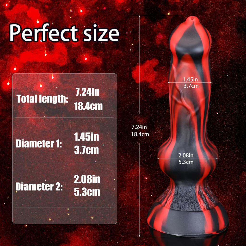 Fantasy Knot Silicone Dildo, Soft Liquid Silicone Design, Strong Suction Cup, Flexible Texture, Premium Fantasy Collection, Discreet Packaging