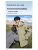 Men's 2025 Winter Hooded Down Jacket - Color Block, Zipper Pockets, Thick, Loose Fit, 90% White Duck Down.