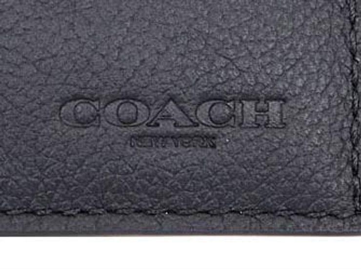 Wallet F23845 Black BLK Calf Leather Trifold Wallet [Coach] (Trifold Wallet) Men's Women's [Outlet Product] [Brand] [Item]