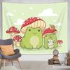 Cute Frog Tapestry Mushroom Tapestries Cartoon Animal Wall Hanging Tapestry for Girl Teen Funny Bedroom Living Room Dorm Decor