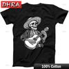 Guitar Player Skull Skeleton Mexican Hat Mexico Funny Gift Black T Shirt  Shirts Cool Creative Stylish Tshirts Tees Girls