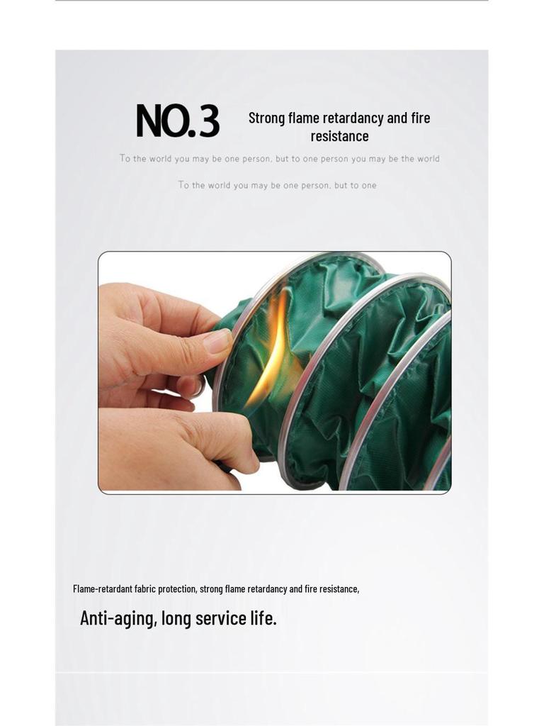 Fireproof, High-Temperature Resistant Ventilation Duct with Steel Wire and Telescopic Design