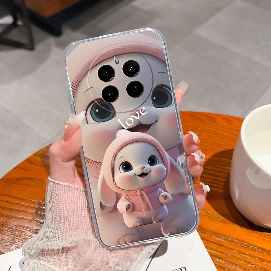 For Oppo Realme 12 Pro Plus Case For Realme12 4G 5G Phone Cover Cute Anime Transparent Soft Slim Protective Bumper Funda Coque