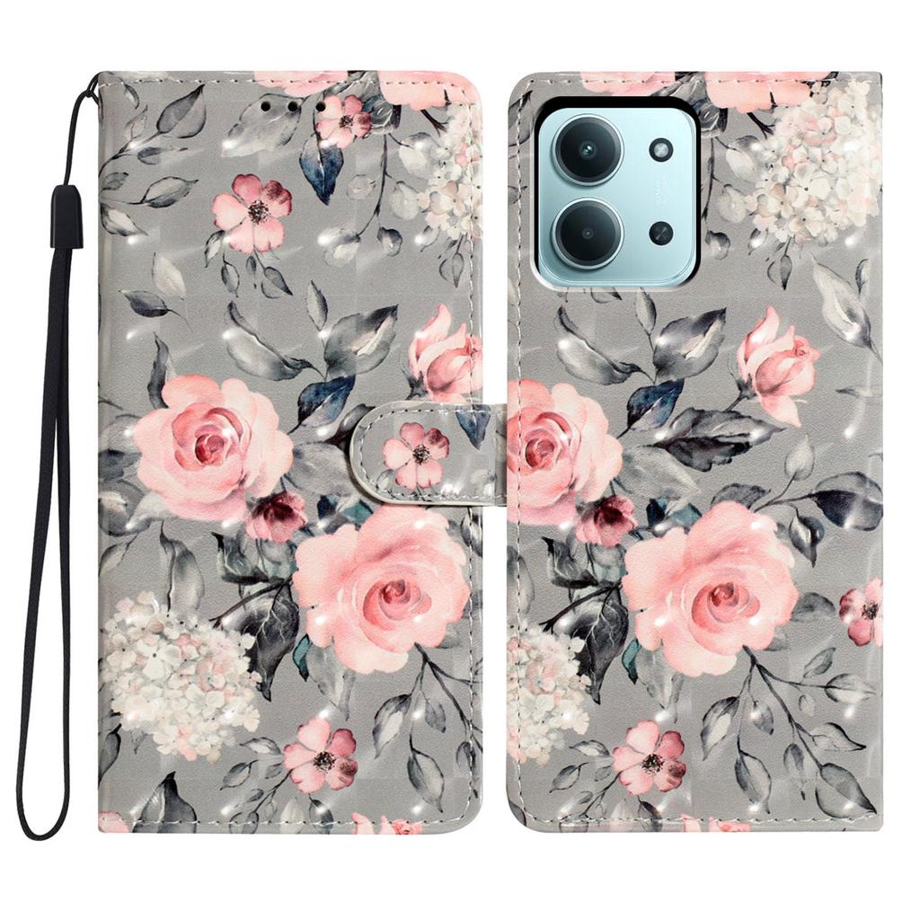 Για Xiaomi Redmi 15C 5G (ΕΕ) (173mm)/15C 4G (ΕΕ) (173mm) Θήκη Πορτοφόλι από PU Δέρμα Κάλυμμα Τηλεφώνου Εκτύπωση 3D Μοτίβου