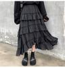 Fashion Plus Size White Fairy Women Skirt Elegant Pleated Cake Skirt Female Solid Vintage Chiffon Skirt Jupe Femme 15632